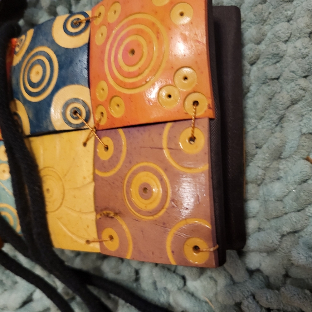 CLEARANCE VTG Colorful Geometric Cross Body Carry Bag - Picture 9 of 10
